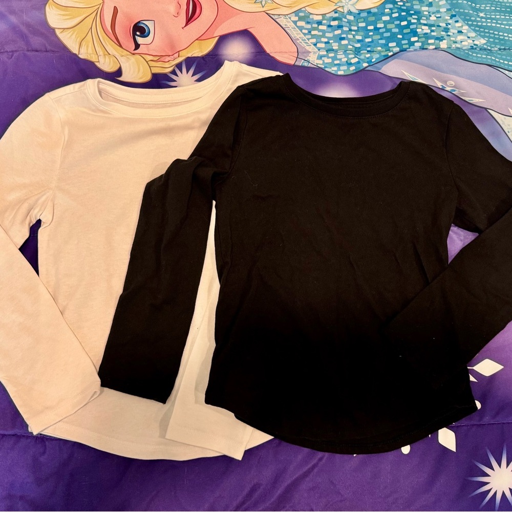 Black and White Long Sleeve Shirts